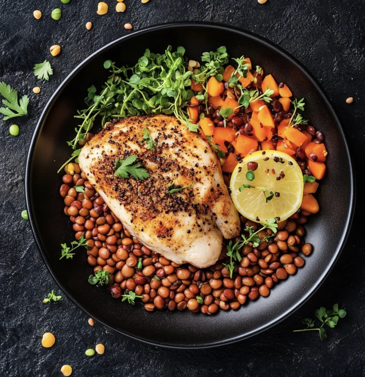 Are lentils a healthier alternative to chicken