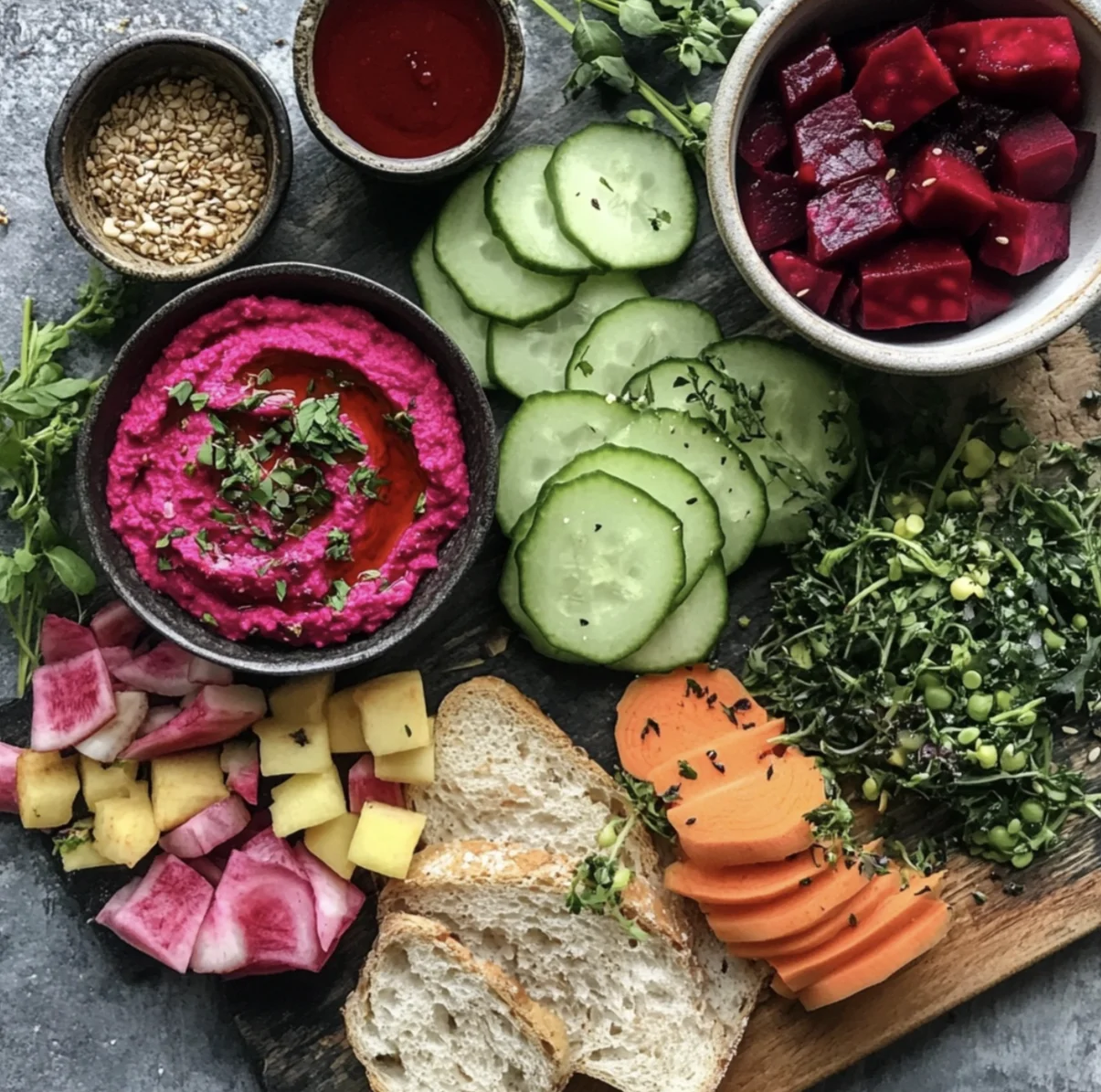 Beetroot hummus