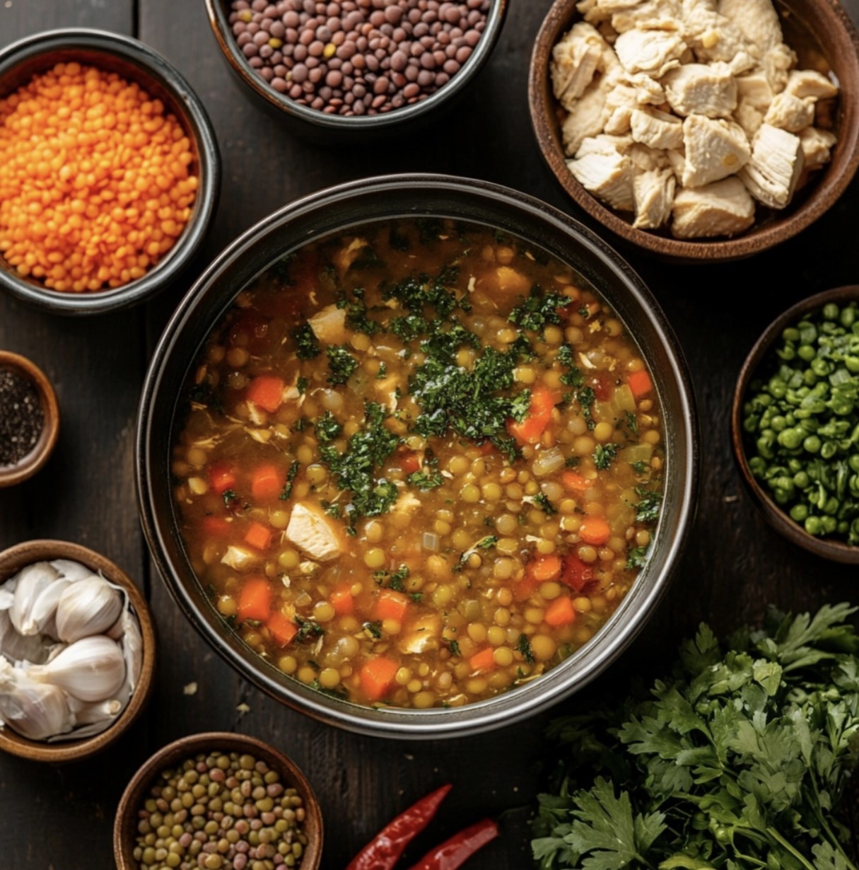 Chicken Lentil Soup Recipe