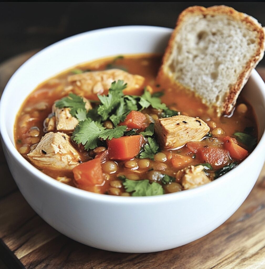 Chicken and lentil stew