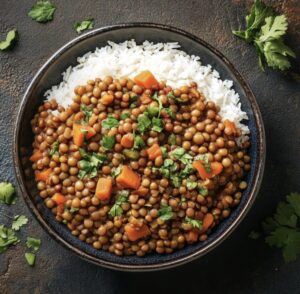 What food goes well with lentils