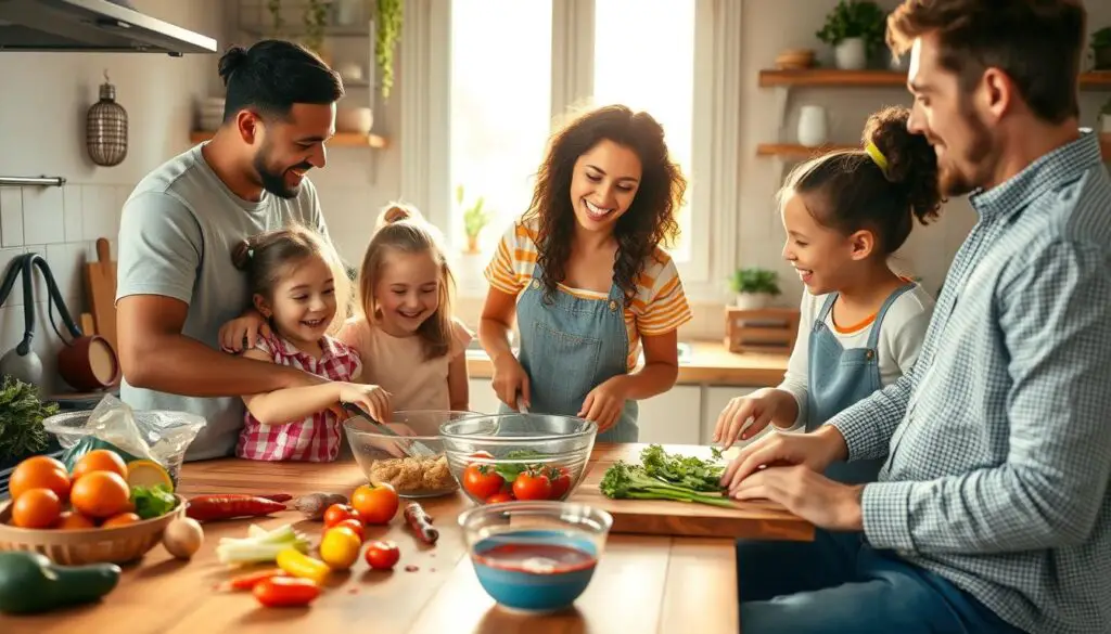 Family Cooking Together Family Cooking Together