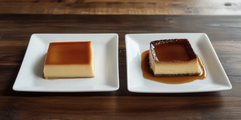 Quesillo and flan comparison with caramel topping. Is quesillo the same as flan?