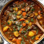 Easy Vegetable Stew Recipe with lentils and vegetables served hot with crusty bread