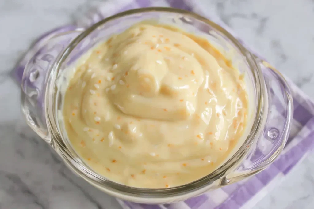 Creamy homemade Teriyaki Salad Dressing in a glass bowl