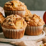Healthy Apple Cinnamon Oat Muffins made with whole wheat flour, oats, and fresh apples