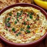 Golden Banana Pepper Dip served creamy and warm with herbs, spices, banana peppers, and toasted bread for dipping.